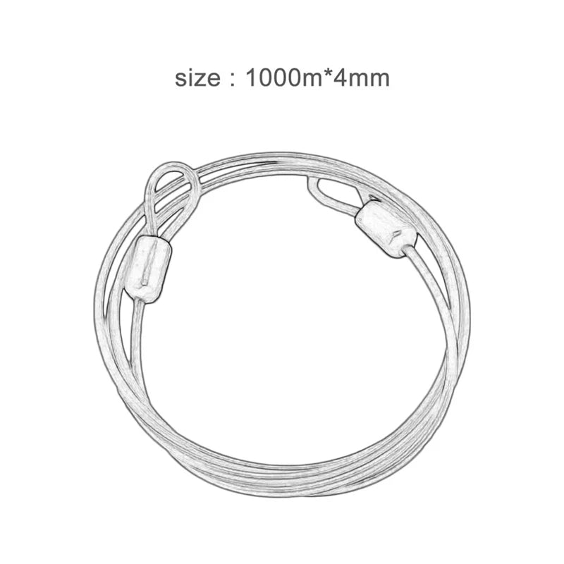Strong Braided Steel Cable Wire Rope Security Anti-theft For Outdoor Bike Lock Motorcycles Scooter Chain Bicycle Accessories