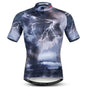 Summer men's cycling clothes motorcycle team off-road short-sleeved cycling lion mountain bike downhill cycling shirt cycling Torange