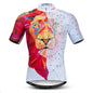 Summer men's cycling clothes motorcycle team off-road short-sleeved cycling lion mountain bike downhill cycling shirt cycling Torange