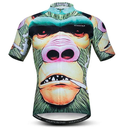 Summer men's cycling clothes motorcycle team off-road short-sleeved cycling lion mountain bike downhill cycling shirt cycling Torange