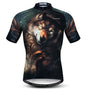Summer men's cycling clothes motorcycle team off-road short-sleeved cycling lion mountain bike downhill cycling shirt cycling Torange