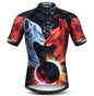 Summer men's cycling clothes motorcycle team off-road short-sleeved cycling lion mountain bike downhill cycling shirt cycling Torange