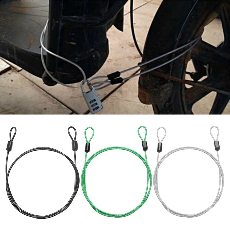 Strong Braided Steel Cable Wire Rope Security Anti-theft For Outdoor Bike Lock Motorcycles Scooter Chain Bicycle Accessories