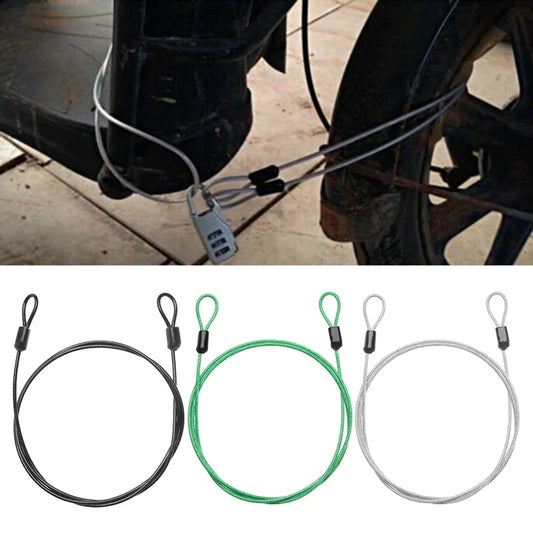 Strong Braided Steel Cable Wire Rope Security Anti-theft For Outdoor Bike Lock Motorcycles Scooter Chain Bicycle Accessories