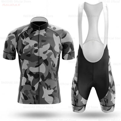 Camouflage Bike Uniform Pro Team Short Sleeve Maillot Ciclismo Man's Cycling Clothing Summer MTB Bike Riding Cycling Jersey Torange