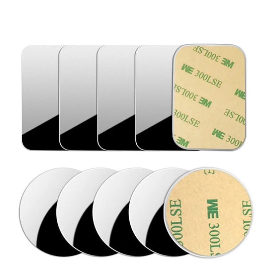 Car Phone Holder Metal Plate Magnetic Holder Round Square Sticker iron Sheet for Mobile Tablet Magnet Disk Desk Car Stand