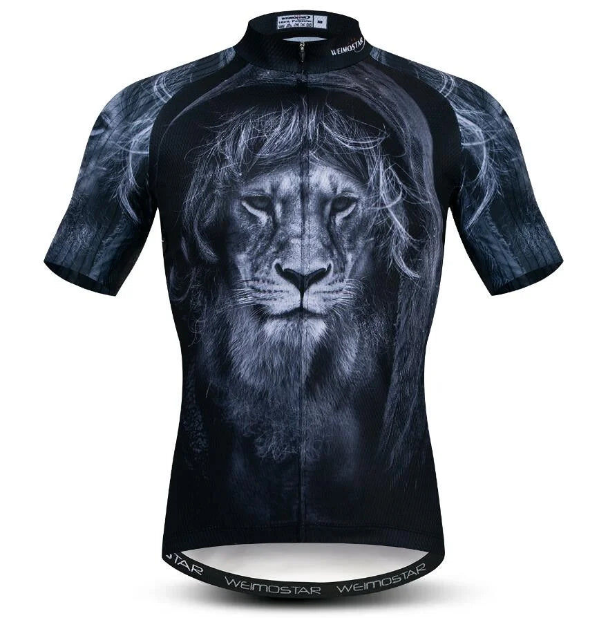 Summer men's cycling clothes motorcycle team off-road short-sleeved cycling lion mountain bike downhill cycling shirt cycling Torange
