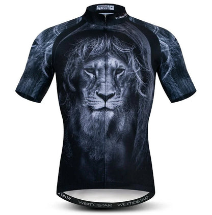 Summer men's cycling clothes motorcycle team off-road short-sleeved cycling lion mountain bike downhill cycling shirt cycling Torange
