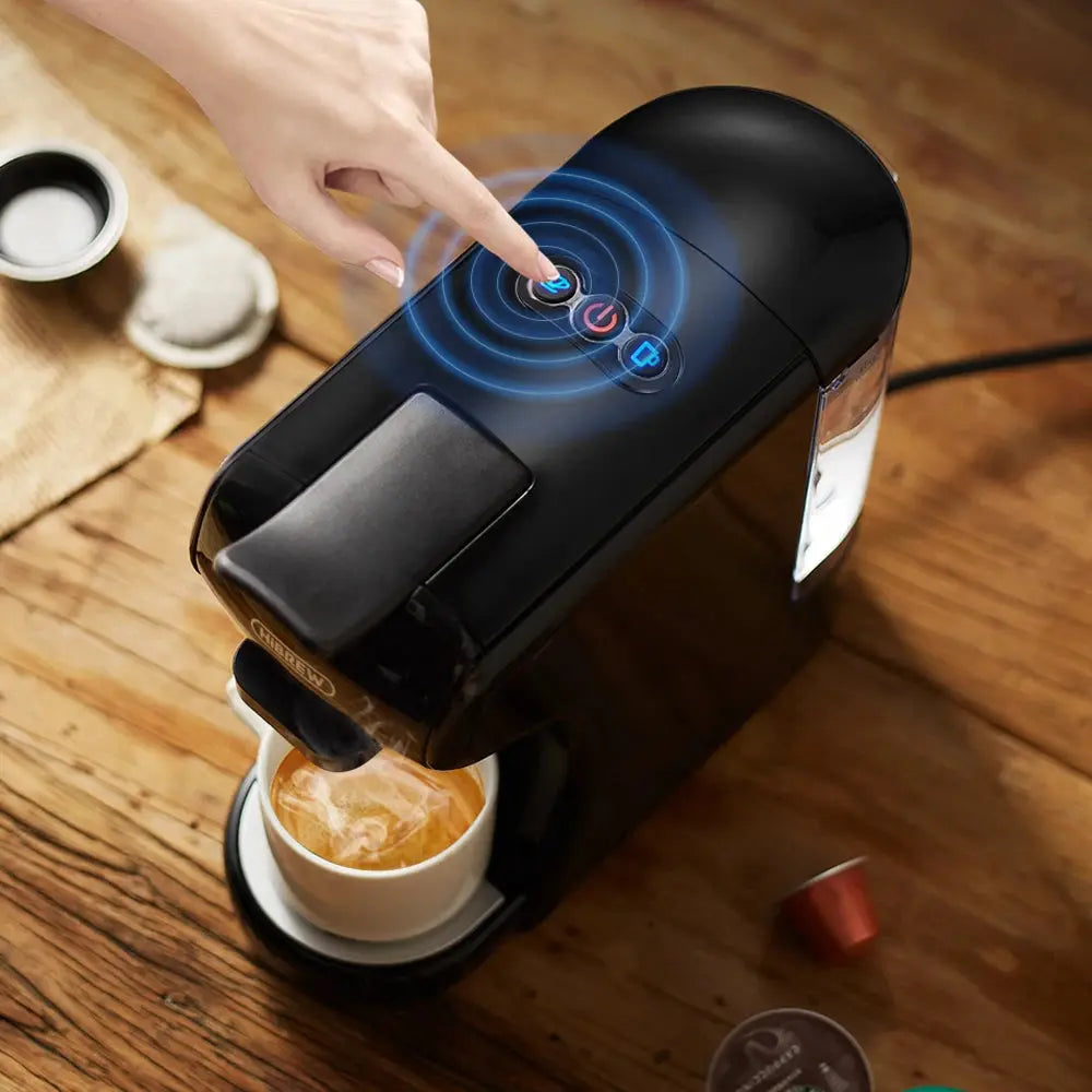 HiBREW Coffee Machine 19 Bar 4in1 Hot & Cold Multiple Capsule Espresso Cafetera Pod Coffee Maker Dolce Milk Nexpresso Powder H1A - Torange