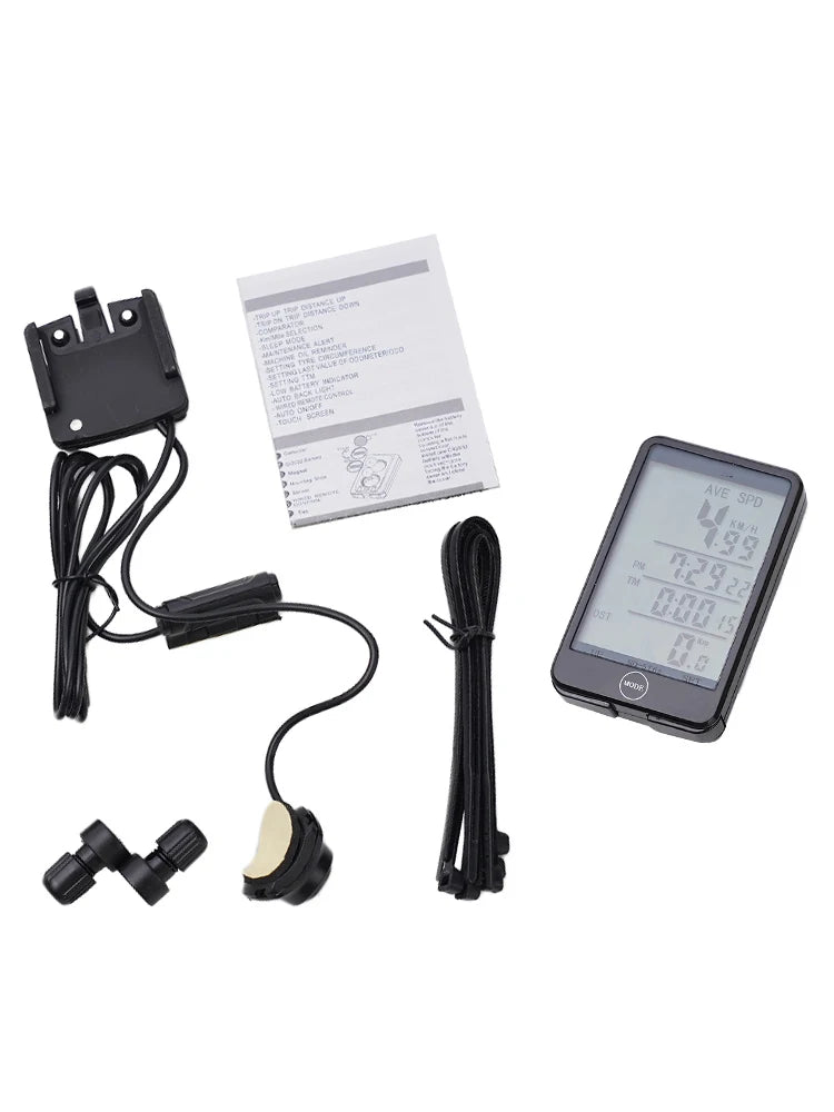 Mountain Road Bike Computer 576A Touch Screen USB Rechargeable Bicycle Speedometer Odometer Cycling Equipment Bicycle Parts