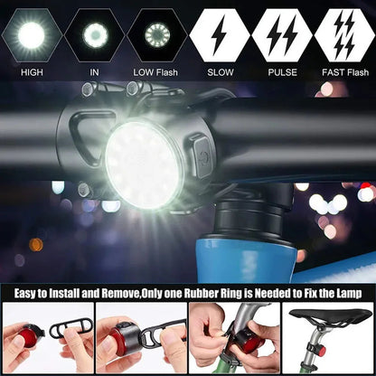 Bicycle Taillights Waterproof MTB Bike Lamp Battery Powered Warning Cycling Tail Light LED Headlight Rear Lamp Torange