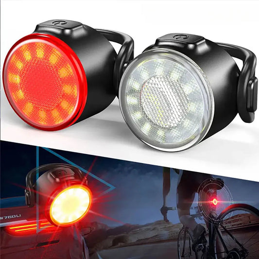 Bicycle Taillights Waterproof MTB Bike Lamp Battery Powered Warning Cycling Tail Light LED Headlight Rear Lamp Torange