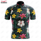 15 Styles Floral Cycling Jersey for Men Short Sleeve Reflective MTB Maillot Downhill Pro Team Mountain Bicycle Clothing Summer Torange