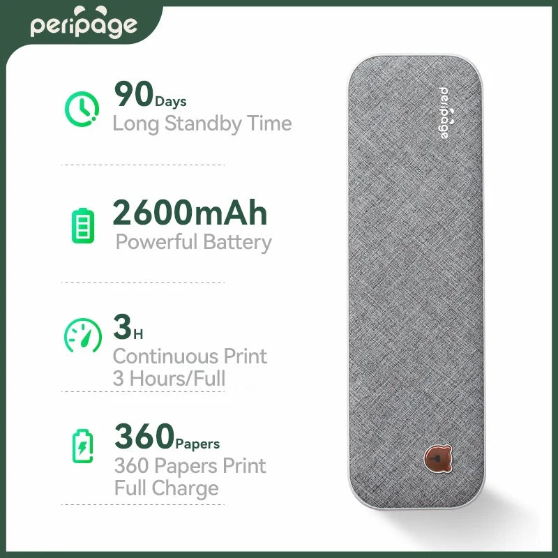 Peripage A40  203/304dpi Portable A4  Mini  Printer  Inkless Thermal Paper Wireless Bluetooth Phone Photo Size A40