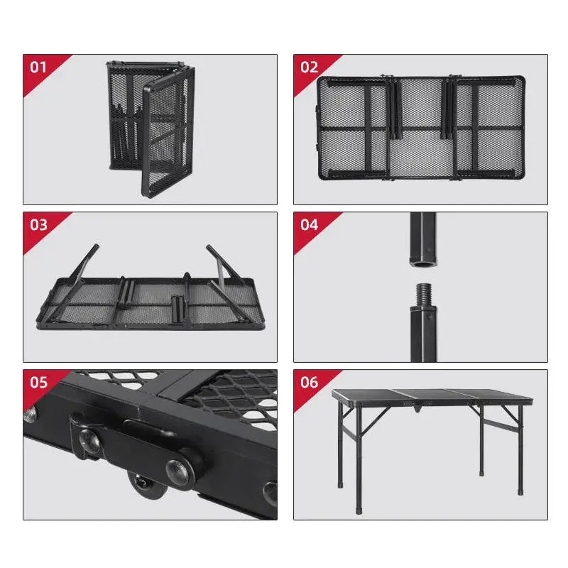 Portable Ultra-light Aluminum Alloy Folding Table, Outdoor Camping Supplies, Picnic, Barbecue, Coffee, Garden Tables and Chairs Torange