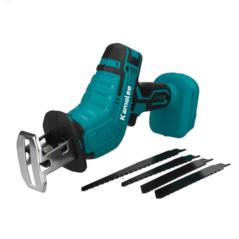 Kamolee 3600W 12000SPM Brushless Cordless Electric Reciprocating Saw Variable Speed Metal Wood Cutter Tool For Makita 18V Batter