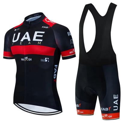 2025 UAE Cycling Jersey Set MTB Uniform Bike Clothing Summer Breathable Bicycle Shirt Ropa Ciclismo Bib Pants Maillot Ciclismo Torange
