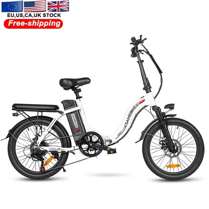 SAMEBIKE CY20 Foldable Electric Bicycle 350W Motor 36V12AH Battery City Travel E-Bike Adult 20 Inch Tires 7 Speed Electric Bike Torange