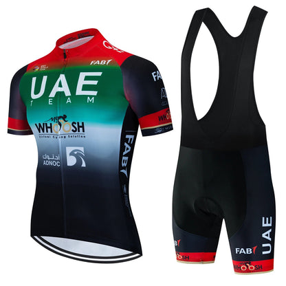 2025 UAE Cycling Jersey Set MTB Uniform Bike Clothing Summer Breathable Bicycle Shirt Ropa Ciclismo Bib Pants Maillot Ciclismo Torange