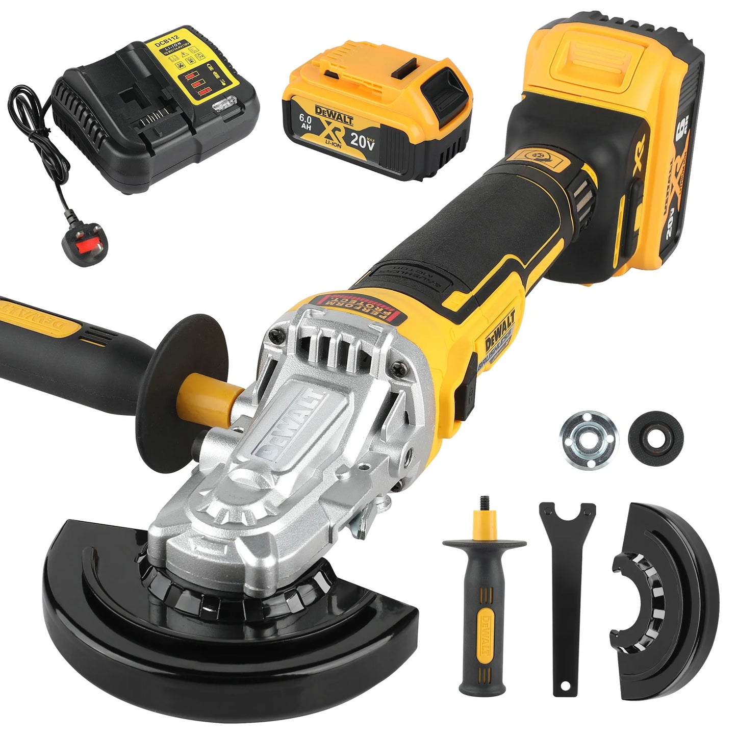 DEWALT DCG405FN 125MM lithium charging angle grinder multifunctional cutting machine wireless polishing machine