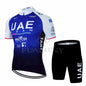 UAE Summer Cycling Jersey Set Men's Cycling Clothing Bicycle Short Sleeve Road Bike Clothes Suit Mtb Maillot Culotte Ciclismo Torange
