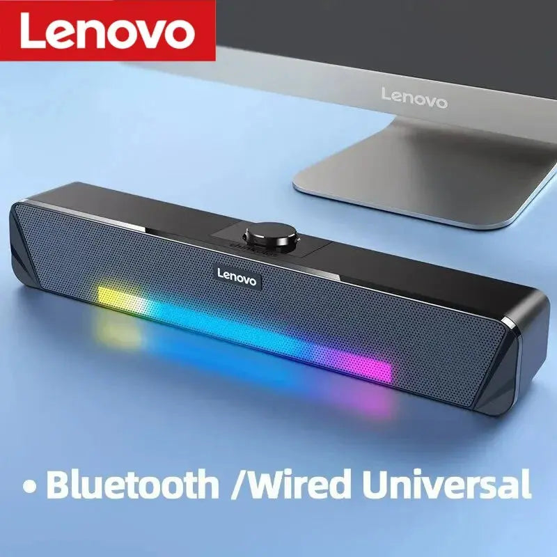 Lenovo TS33 Original For Desk Computer Subwoofer AUX 360 Home Movie Bluetooth 5.0 Speaker Surround Sound Bar Audio Speaker DS