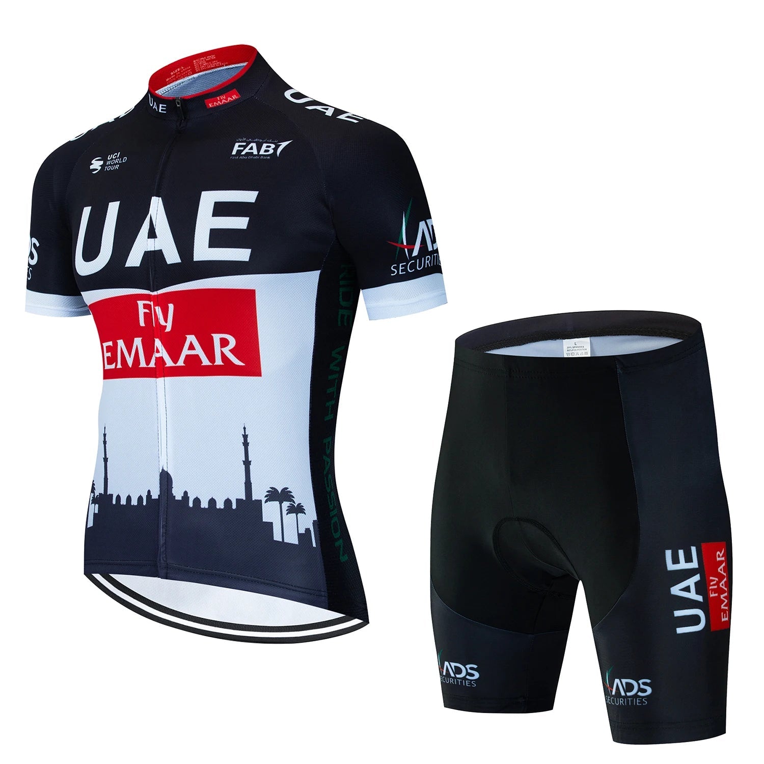 2025 UAE Cycling Jersey Set MTB Uniform Bike Clothing Summer Breathable Bicycle Shirt Ropa Ciclismo Bib Pants Maillot Ciclismo Torange
