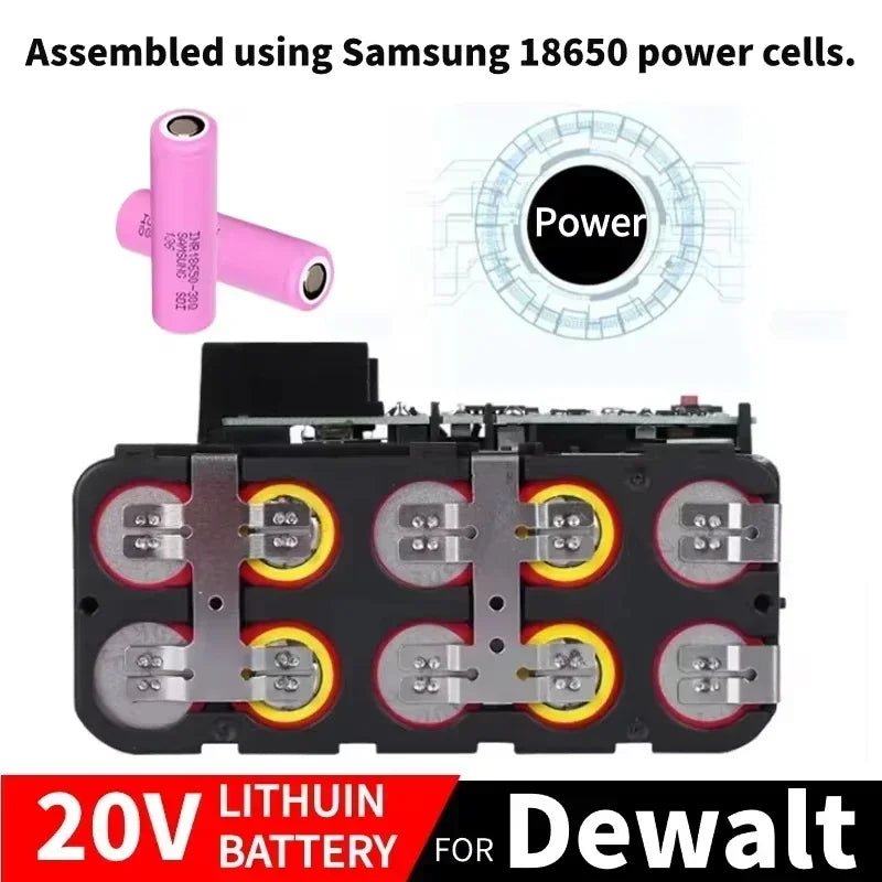 100% Original DCB200 12.0Ah Replacement 20V Battery For Dewalt  replacing lithium batteries 18V DCB184 DCB206 DCB205 DCB204-2