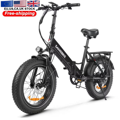 Electric Bike SAMEBIKE LOTDM200-ll Folding 750W Motor 48V13AH Battery E Bike Adult 20*4 In All terrain Fat Tire Electric Bicycle Torange