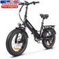 Electric Bike SAMEBIKE LOTDM200-ll Folding 750W Motor 48V13AH Battery E Bike Adult 20*4 In All terrain Fat Tire Electric Bicycle Torange