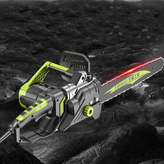 220V Electric Chainsaw Household Woodworking 12inch Chain Saw 1800W Powerful Power Cutting Tools
