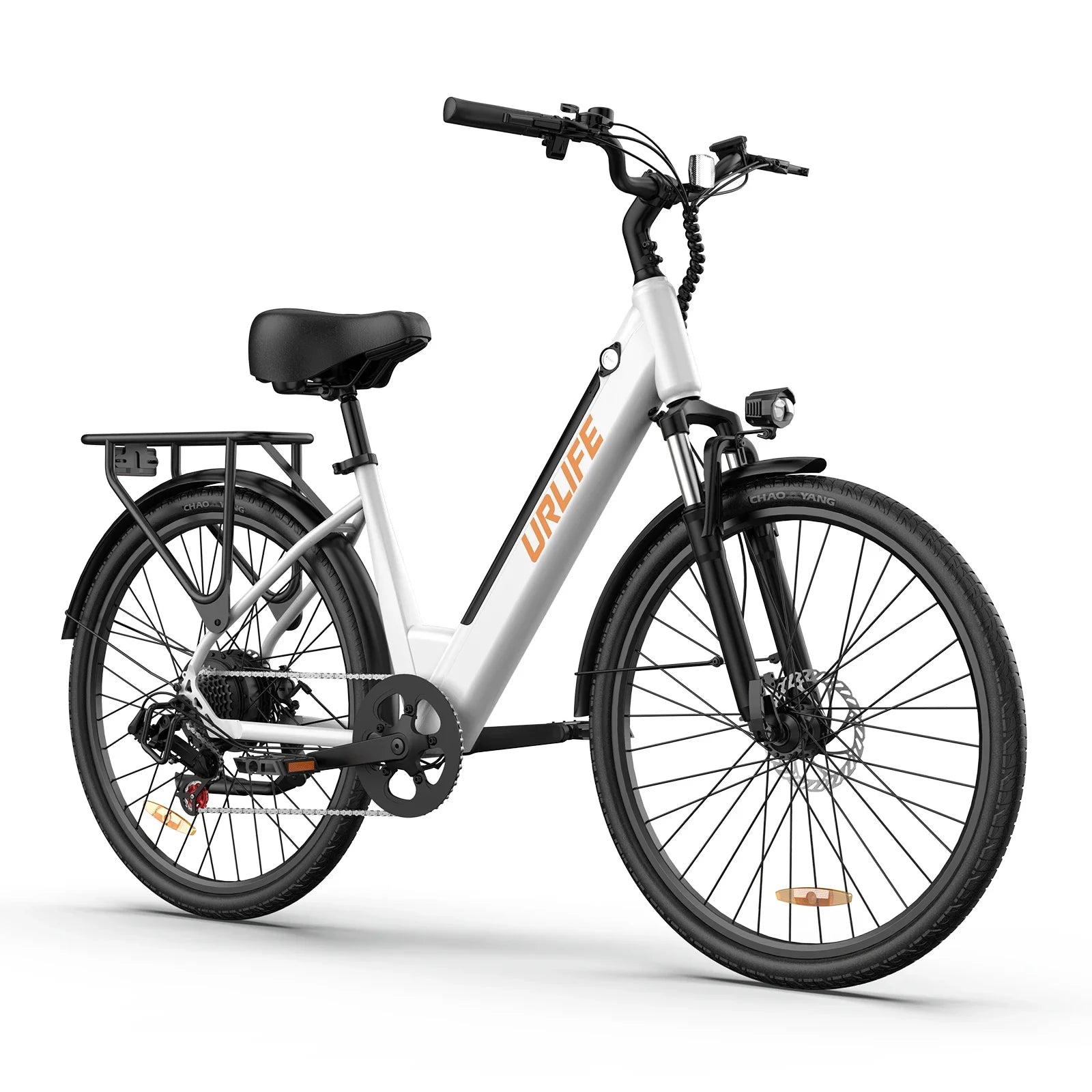E-bike URLIFE E26 250W Motor 36V13AH Removable Battery High Carbon Steel Frame Electric Bicycle 26 inch Tire Adult Electric Bike Torange