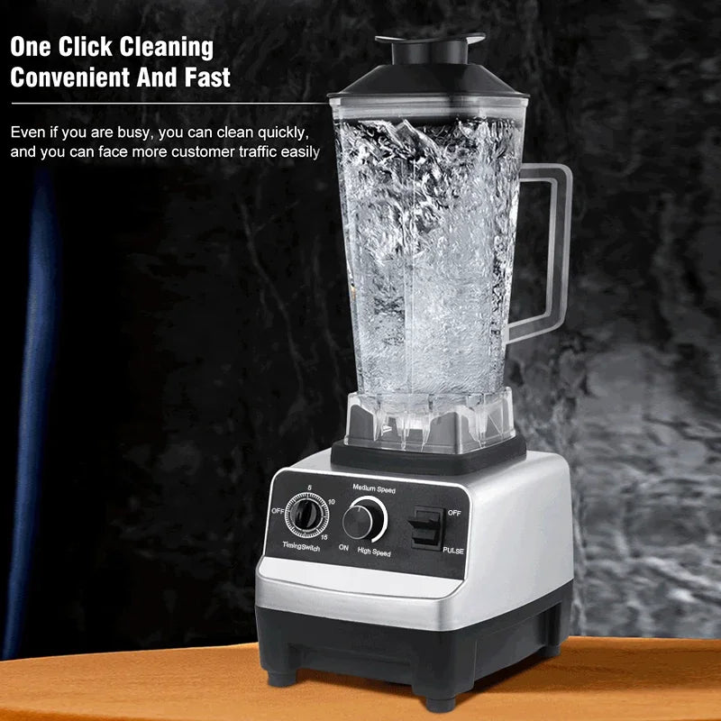 2000W Stationary Blender Heavy Duty Commercial Mixer Ice Smoothies Appliances for Kitchen Professional High Power Food Processor
