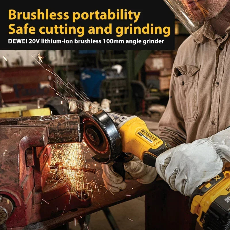 Dewalt DCG406 125/100mm Cordless Brushless Angle Grinder 9000RPM Cutting Machine Polishing Machine For 20V Lithium Batteries