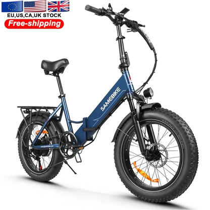 Electric Bike SAMEBIKE LOTDM200-ll Folding 750W Motor 48V13AH Battery E Bike Adult 20*4 In All terrain Fat Tire Electric Bicycle Torange
