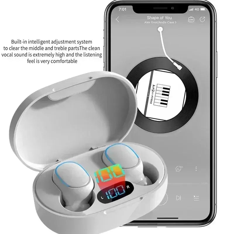 Original E7S Wireless Bluetooth Headset with Mic LED Display Earbuds for iPhone Xiaomi TWS Earphone Bluetooth Headphones earbuds Torange
