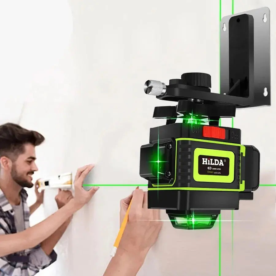 HILDA 16/12 Lines Laser Level Green Line SelfLeveling 360 Horizontal And Vertical Super Powerful Laser Level Green Beam Torange