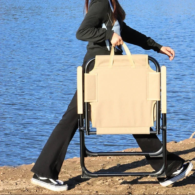 Outdoor Camping Portable Folding Chair Oxford Fabric Picnic Furniture Fishing Chair Modern Travel Beach Sun Lounger