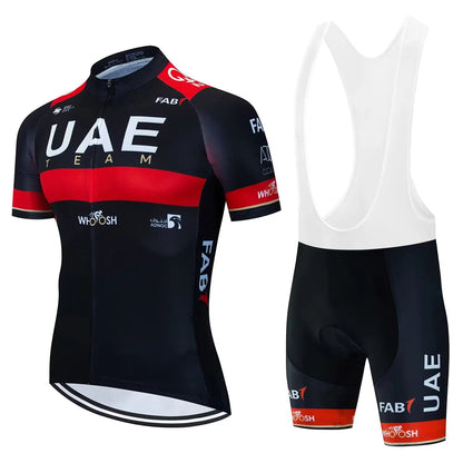 2025 UAE Cycling Jersey Set MTB Uniform Bike Clothing Summer Breathable Bicycle Shirt Ropa Ciclismo Bib Pants Maillot Ciclismo Torange