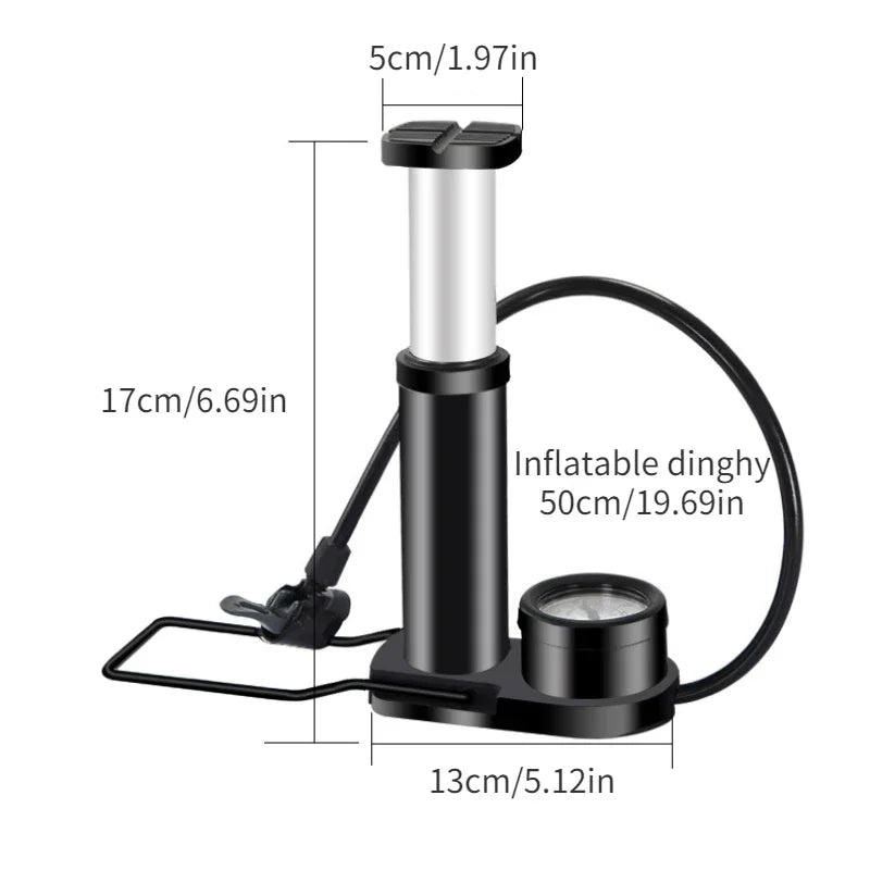 Bicycle Mini Pump 160PSI MTB Bike Manual Air Pump Balloon Tire Inflator Schrader Valve Floor Pump Cycling Accesoriess Torange