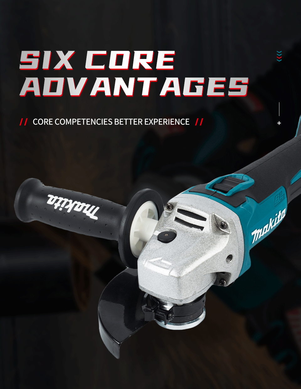2025 Makita 18V DGA404 Brushless Lithium Electric Angle Grinder Rechargeable Cutting Machine High Power Polishing Machine