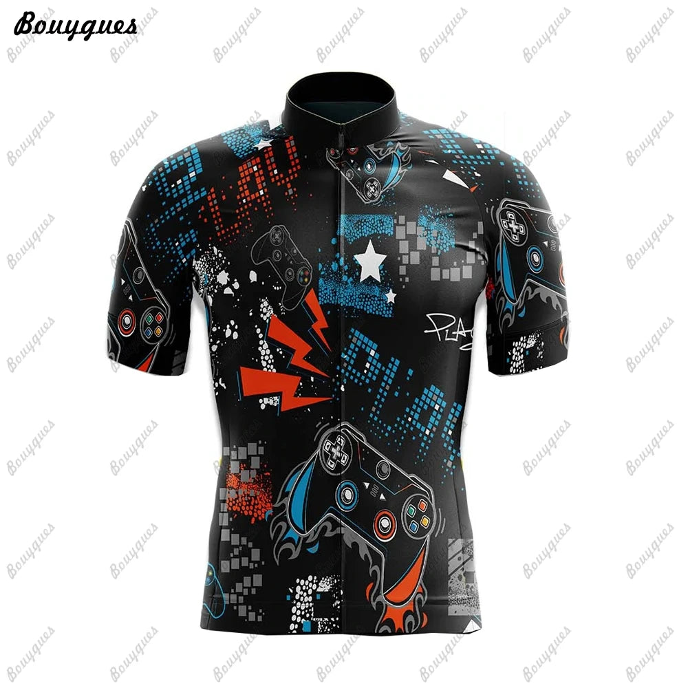 Comics Team Men Cycling Jersey MTB Maillot Bike Shirt Downhill Jersey High Quality Pro Team Tricota Mountain Bicycle Clothing Torange