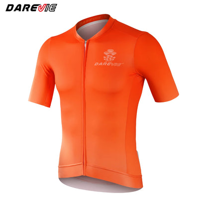 DAREVIE Man Cycling Maillot Moisture-Wicking PRO Level Men's Cycling Clothing SPF 40+ Quickly Drying Light Soft Cycling Jersey Torange