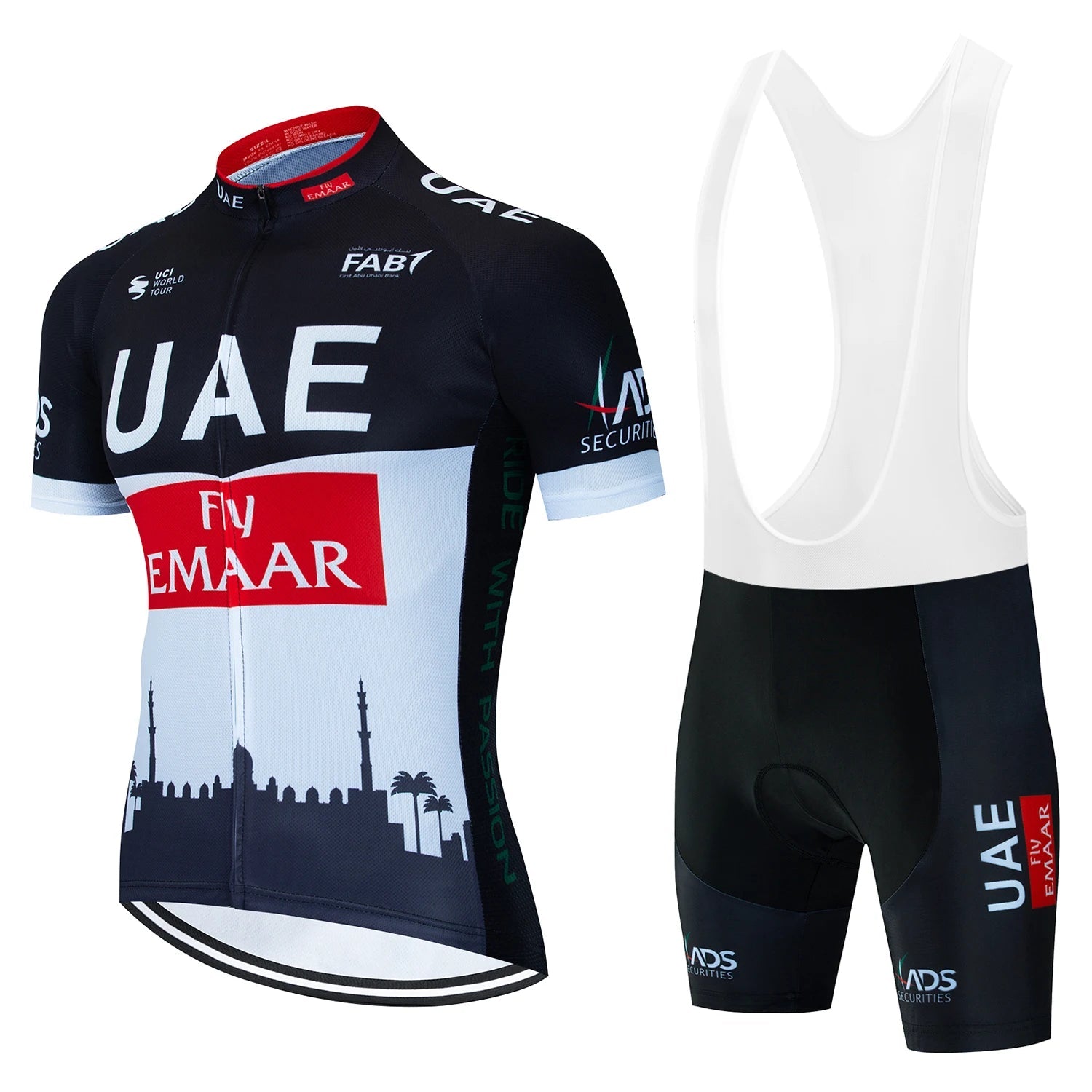 2025 UAE Cycling Jersey Set MTB Uniform Bike Clothing Summer Breathable Bicycle Shirt Ropa Ciclismo Bib Pants Maillot Ciclismo Torange