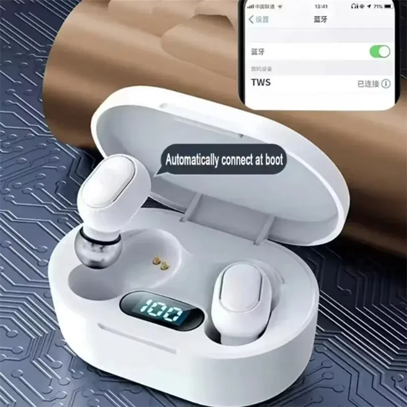 Original E7S Wireless Bluetooth Headset with Mic LED Display Earbuds for iPhone Xiaomi TWS Earphone Bluetooth Headphones earbuds Torange