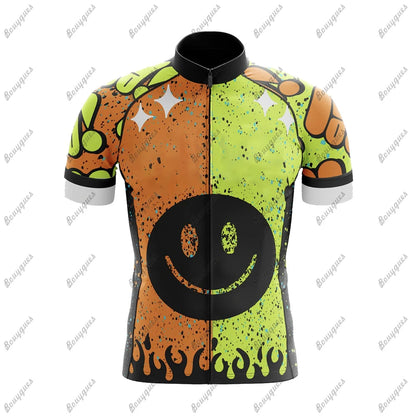 Comics Team Men Cycling Jersey MTB Maillot Bike Shirt Downhill Jersey High Quality Pro Team Tricota Mountain Bicycle Clothing Torange