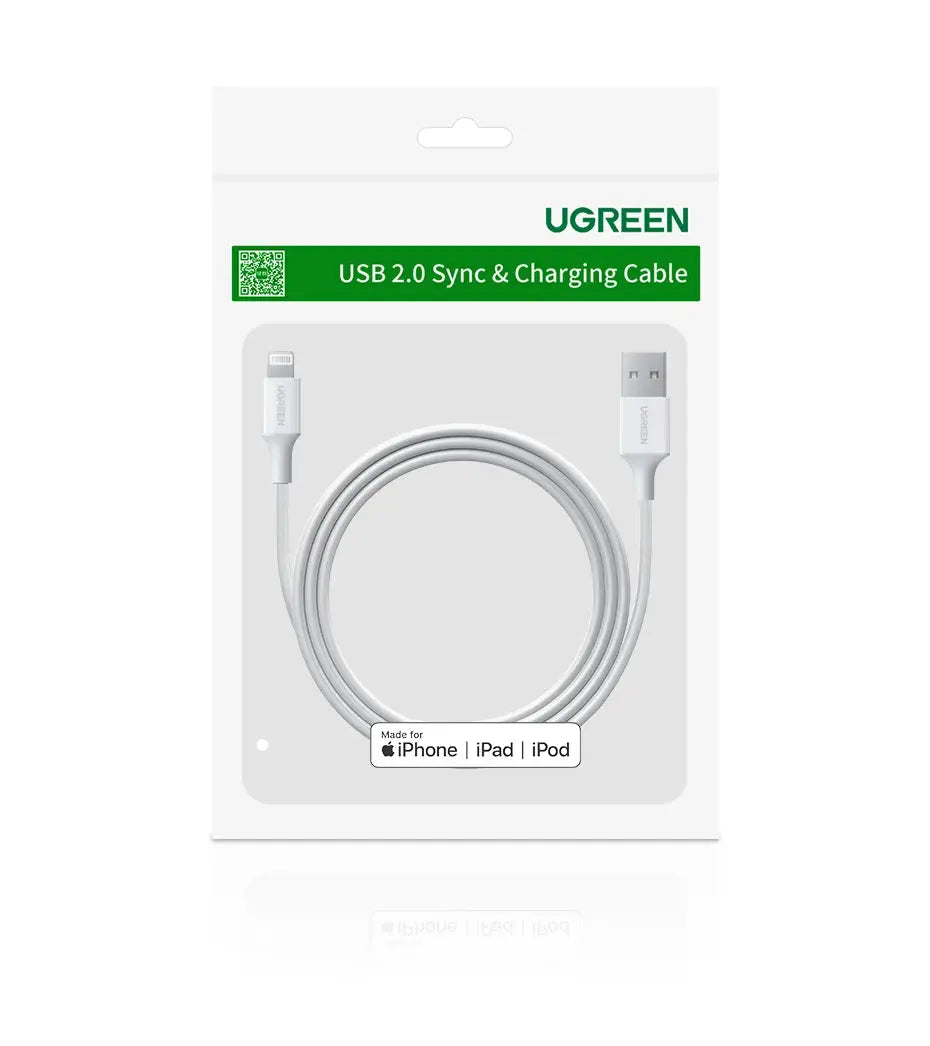 UGREEN MFi USB to Lightning Cable for iPhone 14 13 12 Pro Max 2.4A Fast Charging for iPhone for iPad Phone Data Cable Torange