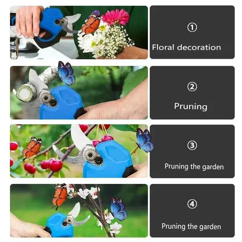 30mm Cordless Electric Scissors Pruning Shears Tree Garden Pruner Cutter Branches Pruning Power Tools For Makita 18v Battery Torange