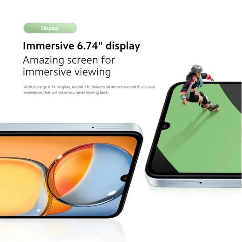 Xiaomi Redmi 13C MIUI 14 Smartphone MTK Helio G85 Octacore 50MP Camera 5000mAh 90Hz 6.74" Display - Torange