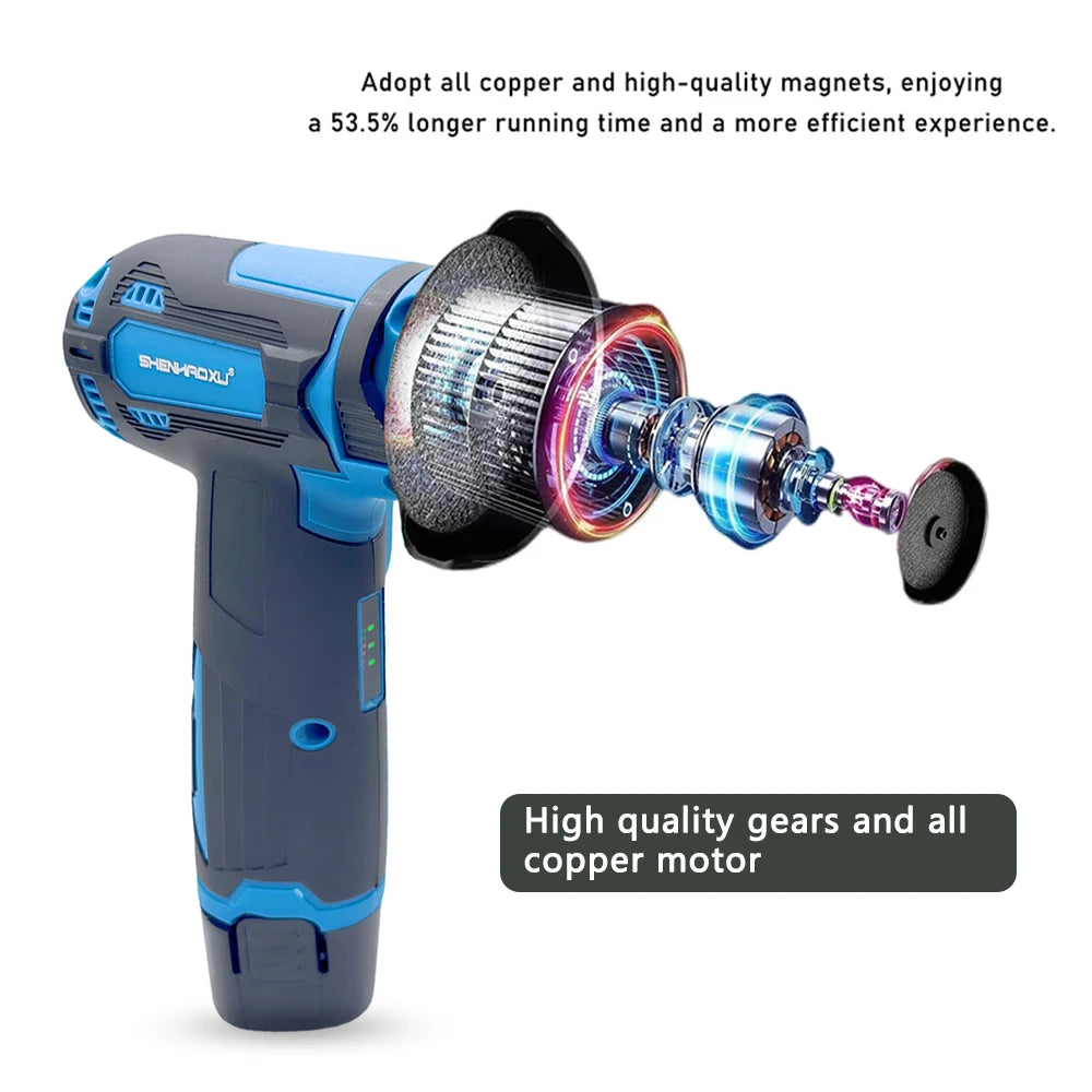 SHENHAOXU 12V Mini Angle Grinder Rechargeable Cordless Polishing Grinding Machine Diamond Cutting Electric DIY Power Tools